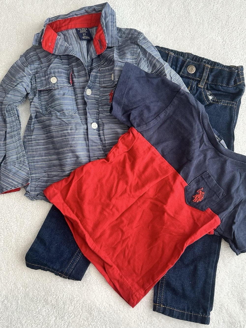U.S Polo Boys Size 2t three Piece Pant Set